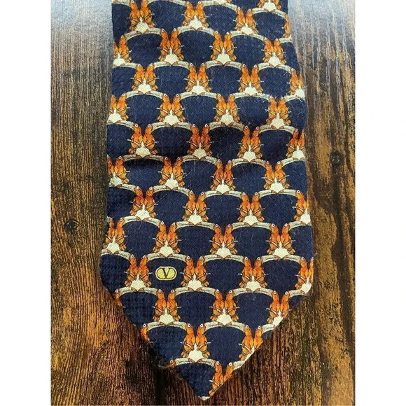 valentino cravatte tucan print neck tie silk - Picture 2 of 7